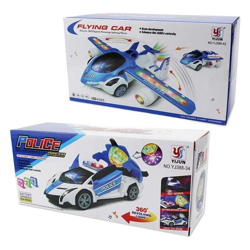 Tiktok eléctrico para niños 360 coche de juguete eléctrico giratorio rueda universal modelo de avión juguete música ligera transfronteriza