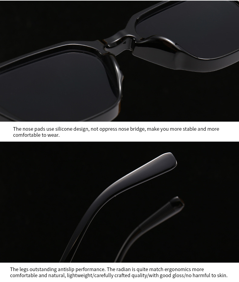 Commerce extérieur transfrontalier européen et américain à monture étroite LUNETTES DE SOLEIL à la mode, tir de rue, charme moderne, rétro LUNETTES DE SOLEIL 3406_voghion.com