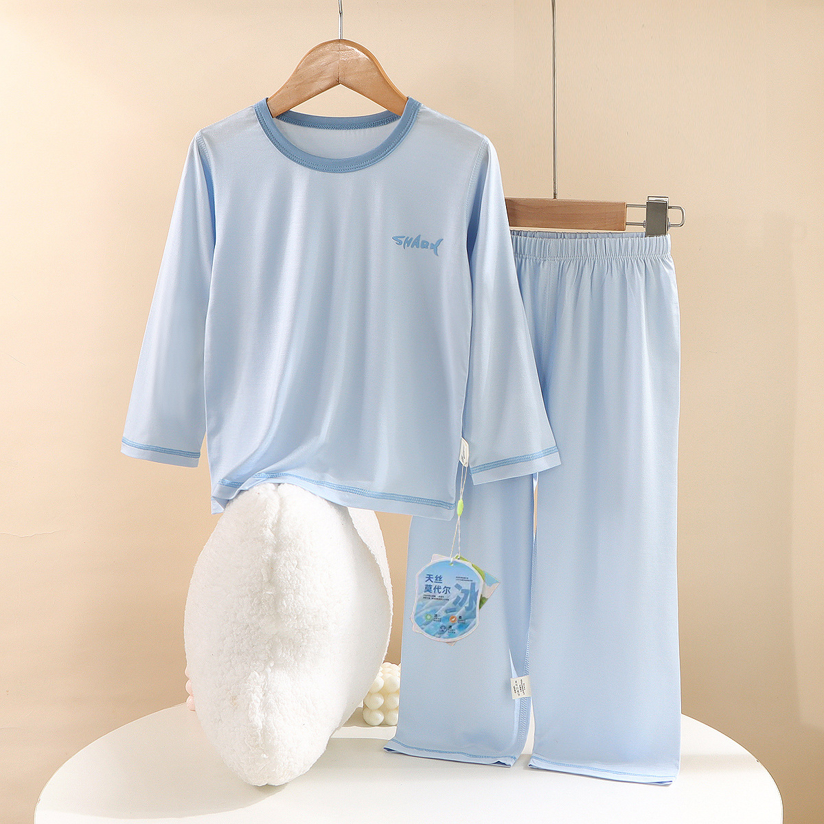 Children's Pajamas 2026 New Style Tencel Modal Long-sleeved Long-pants...
