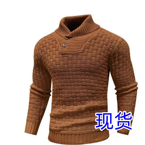 2024 Cross-Border European and American Men's Sweaters Amazon Knitted Pullovers Fashionable Round Neck Slim Fit Sweaters Men's Clothing 2024 Cross-Border European and American Men's Sweaters Amazon Knitted Pullovers Fashionable Round Neck Slim Fit Sweaters Men's Clothing