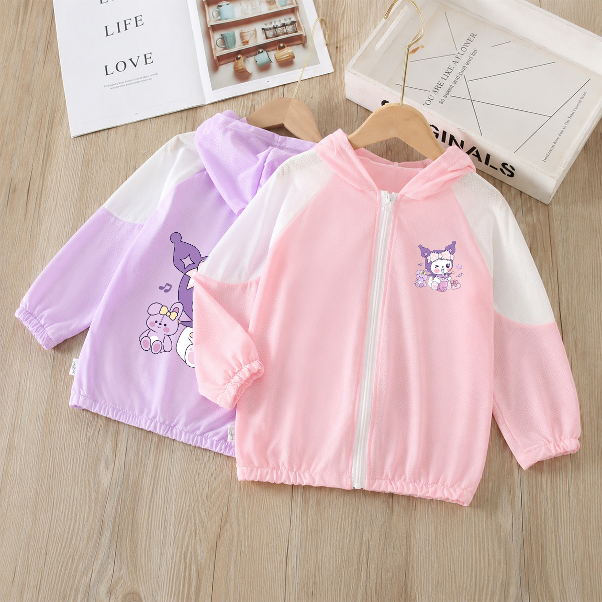 Children's sun protection clothing for girls, 2026 summer new style, lightweight sun protection clothing for medium and large children, versatile outdoor top for little girls.
