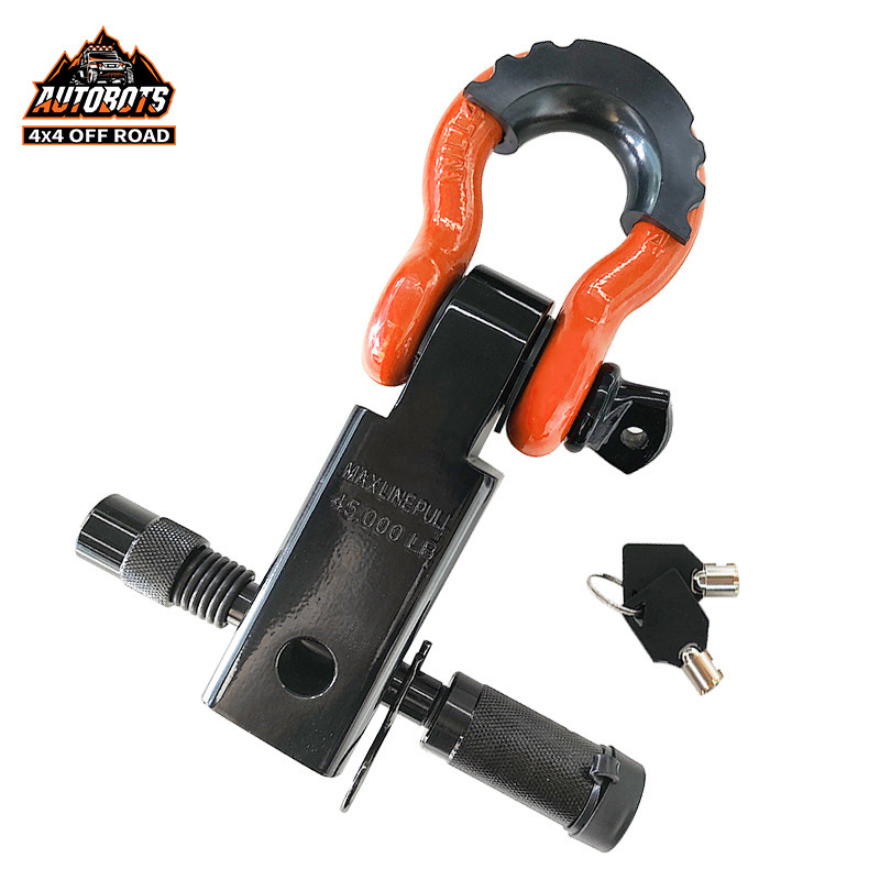 3/4碳钢4.75T卸扣实心方口拖车臂带锁越野车拖车救援时尚百搭