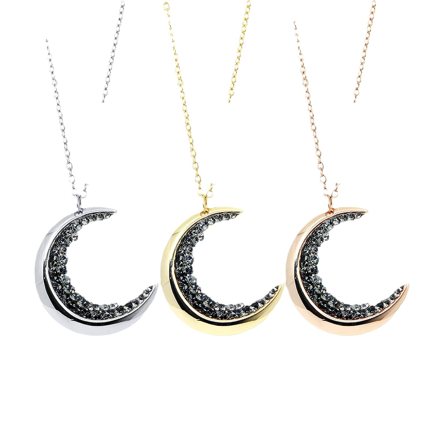 Corea del Sur clavícula cadena puesto creativo Luna rhinestone collar nicho transfronterizo Comercio exterior joyería colgante joyería al por mayor