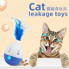 跨境外贸热卖厂家专利宠物猫狗用品定时发声不倒翁球器慢漏食玩具