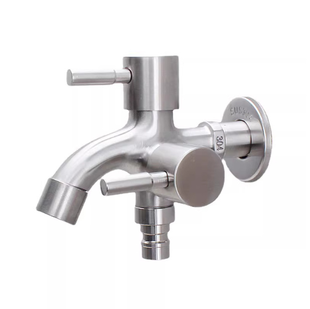 Acero inoxidable comercio exterior cocina grifo lavabo fría y caliente lavabo de verduras lavabo frío extracción de agua caliente