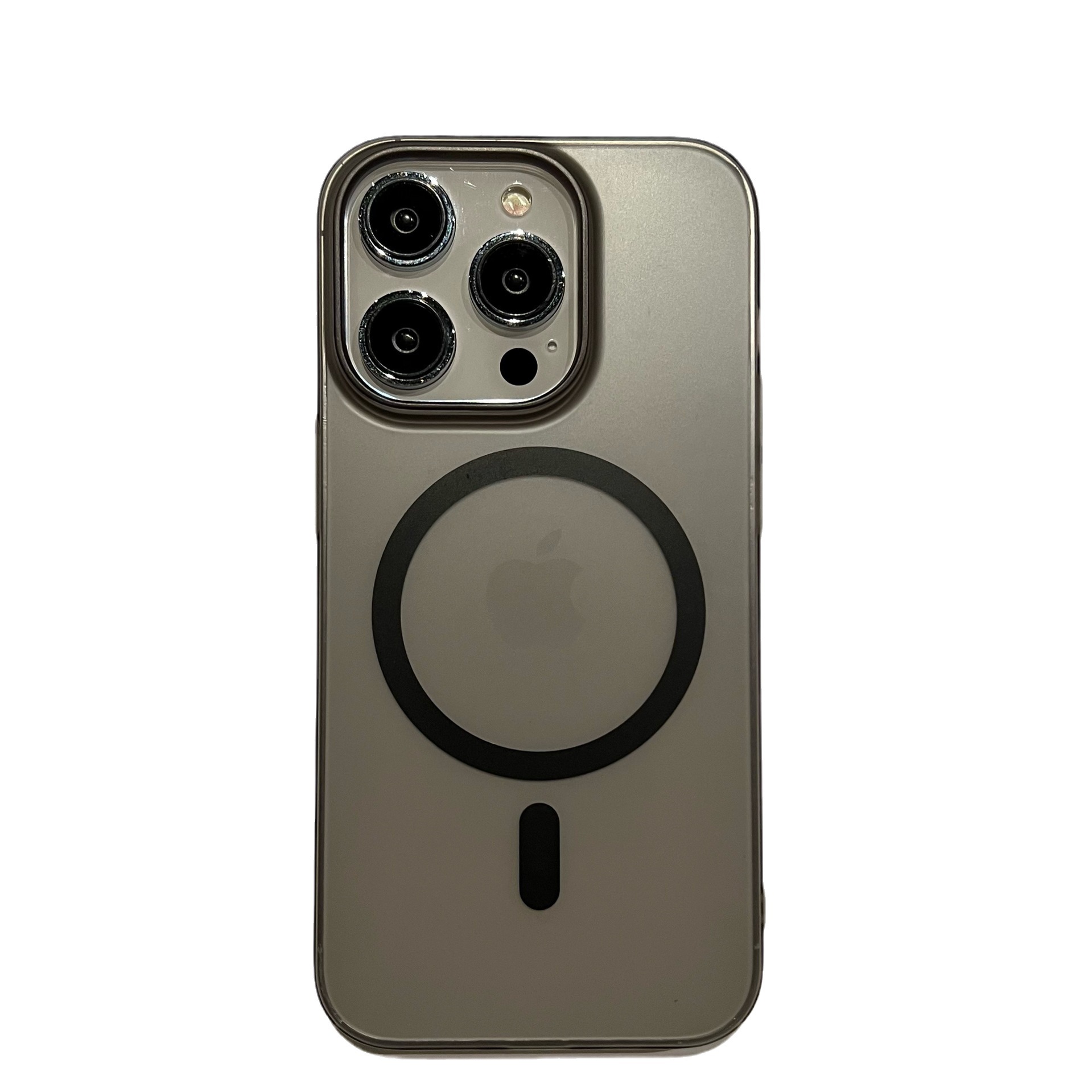 Funda magnética ultrafina esmerilada de iPhone14promax aplicable Funda para teléfono móvil semitransparente de Apple 16 funda antihuellas transparente