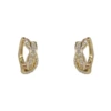 Gold-cross small earrings (thick real gold plating)