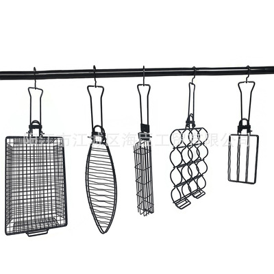 不粘烧烤可悬挂烧烤网夹 烧烤工具生产for pit barrel use grill|ru