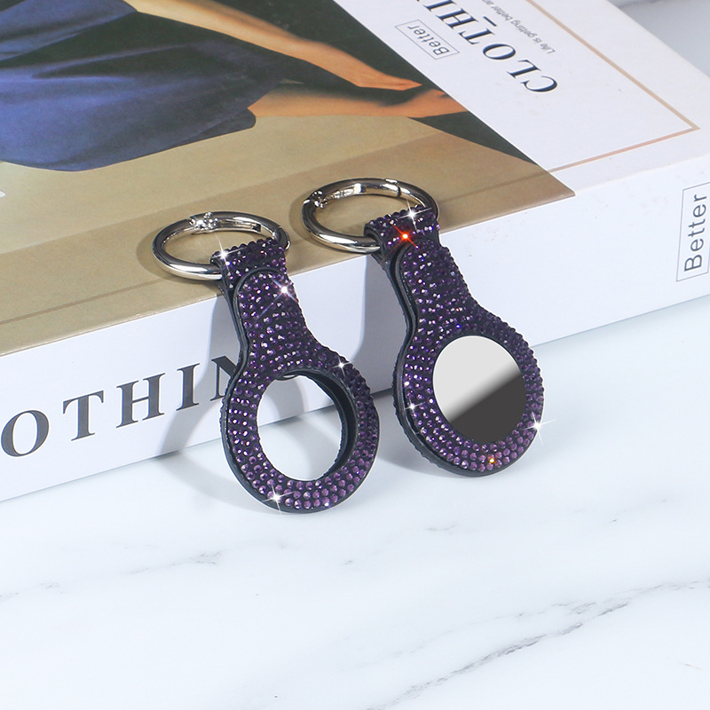 Airtag protective cover-double hole purple diamond