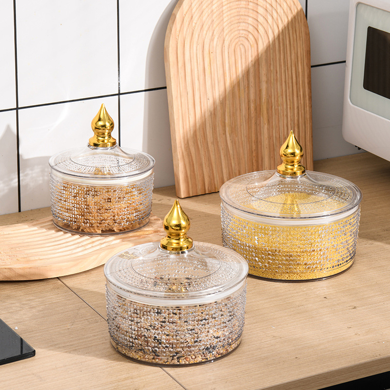 Cross-Border Light Luxury Sealed Jar Mongolian Jar Degaussing Bowl Dried Fruit Snack Storage Box Grain Food Storage Jar