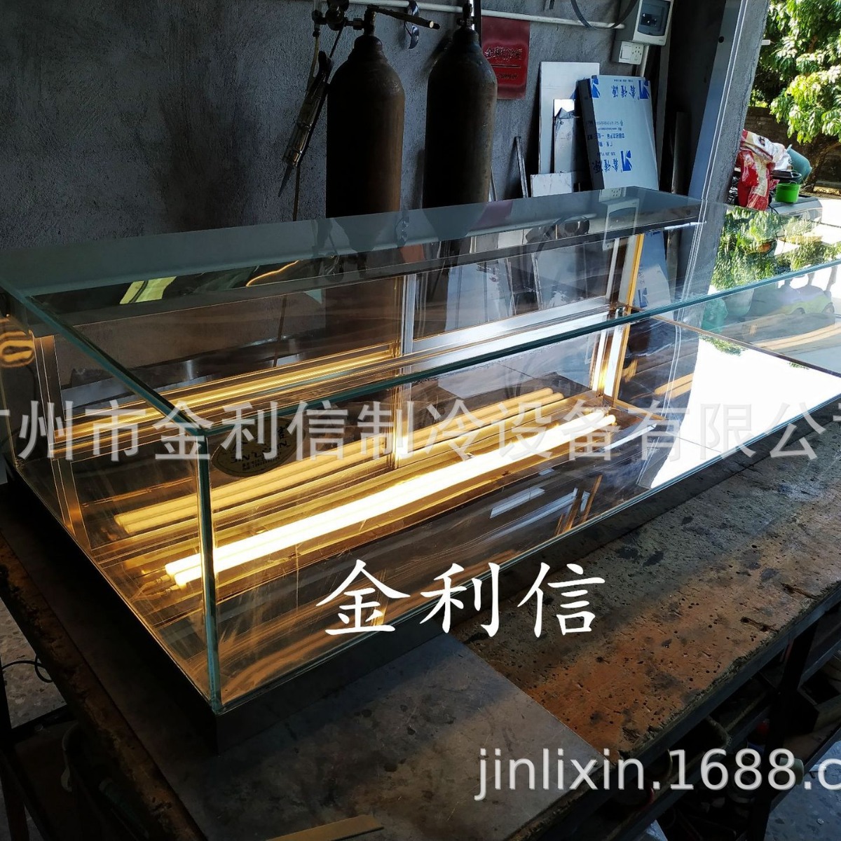 广州金利信冷柜厂台面一层直角食品保温展示柜上海展示柜厂家