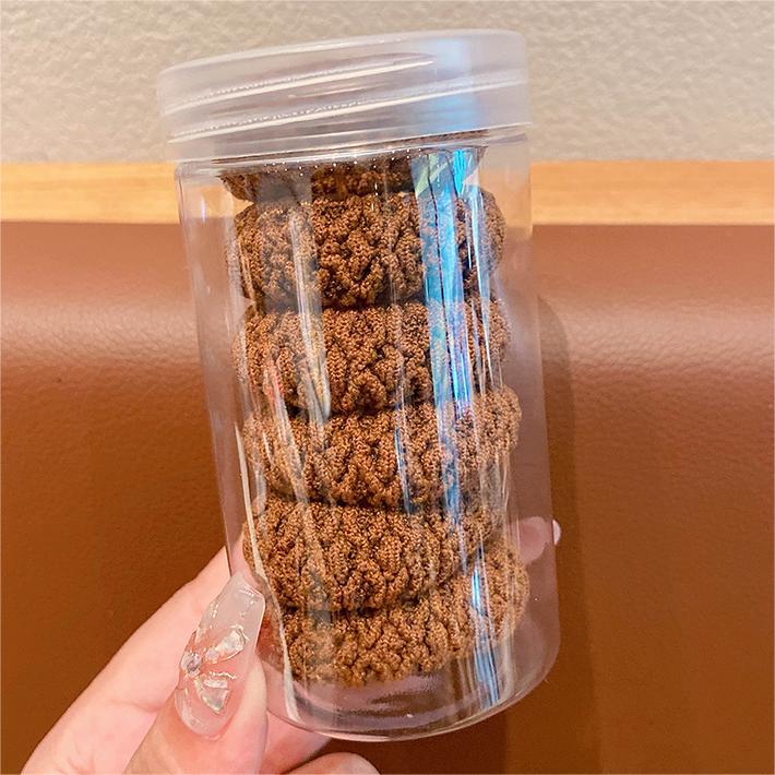 Corea del Sur nueva cuerda de pelo niñas Otoño e Invierno serie marrón toalla anillo niña alta elasticidad no duele tocado de pelo accesorios para el cabello