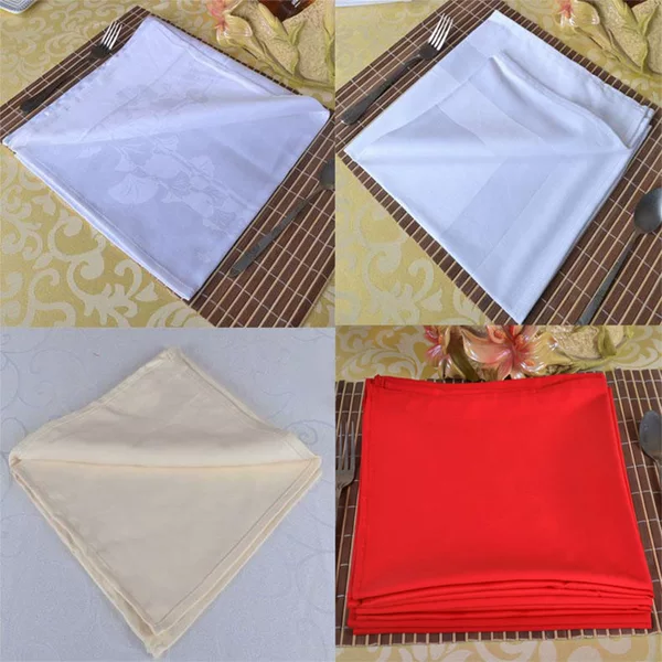 Pure white red cotton wipe Cup cloth lint absorbent good hotel folding napkin mouth cloth mat table fabric