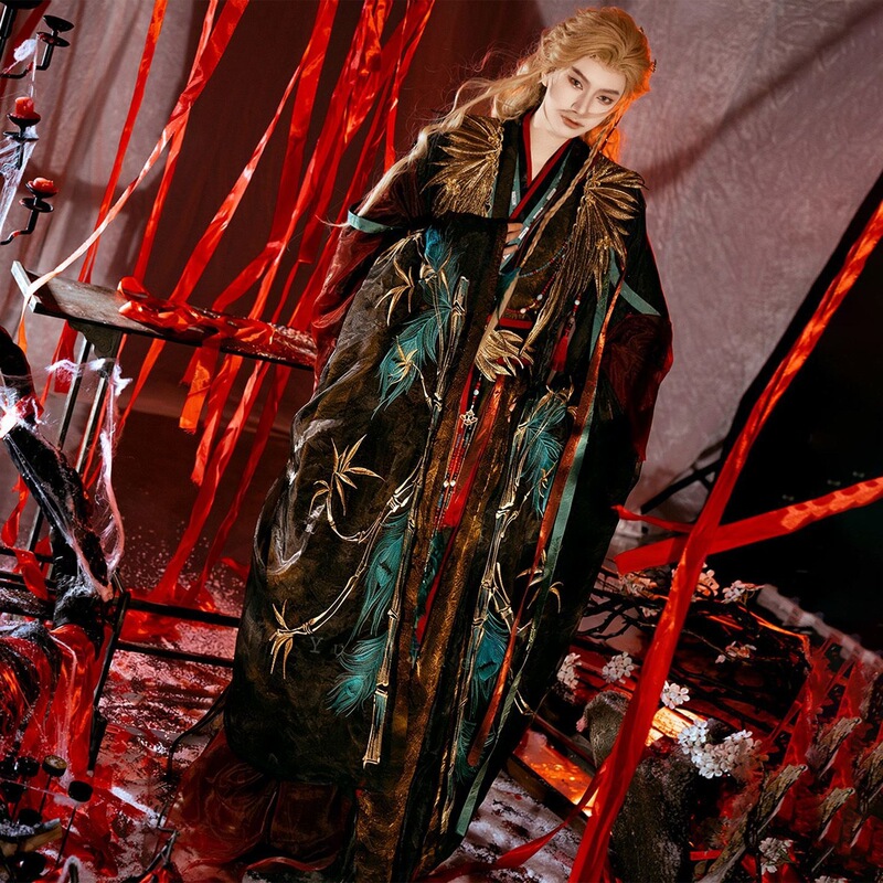 Hanfu【Yanxiao】Unisex Clothing from the Wei and Jin Dynasties, Restoring Ancient Style, Black and Gold Color, Cross-Collar, Heavy Embroidery, Fairy Tale Style, Film and Television Style, Large Sleeves Hanfu【Yanxiao】Unisex Clothing from the Wei and Jin Dynasties, Restoring Ancient Style, Black and Gold Color, Cross-Collar, Heavy Embroidery, Fairy Tale Style, Film and Television Style, Large Sleeves