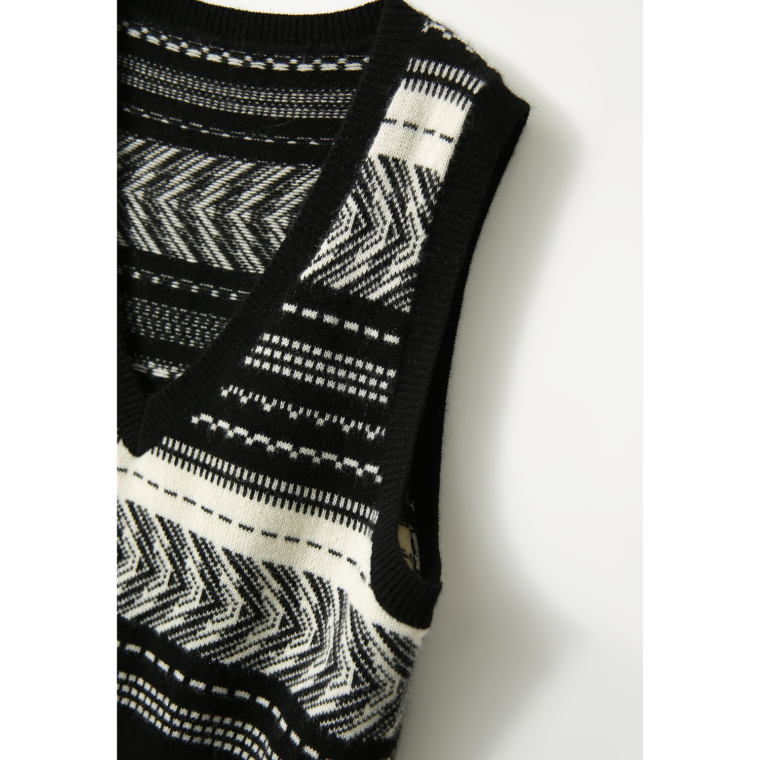 Chic [ZZU464916AG] de lujo francés elegante romántico casual cuello en V chaleco Chaleco de Cachemira para las mujeres