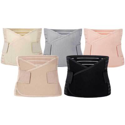 跨境专供双层透气腰封条状产后塑腹带可调节收腹带男女久坐护腰带|ms