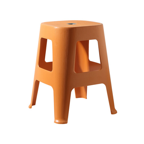 Thickened Nordic plastic stool household adult mature plastic chair living room simple square stool plastic bench high stool wholesale
