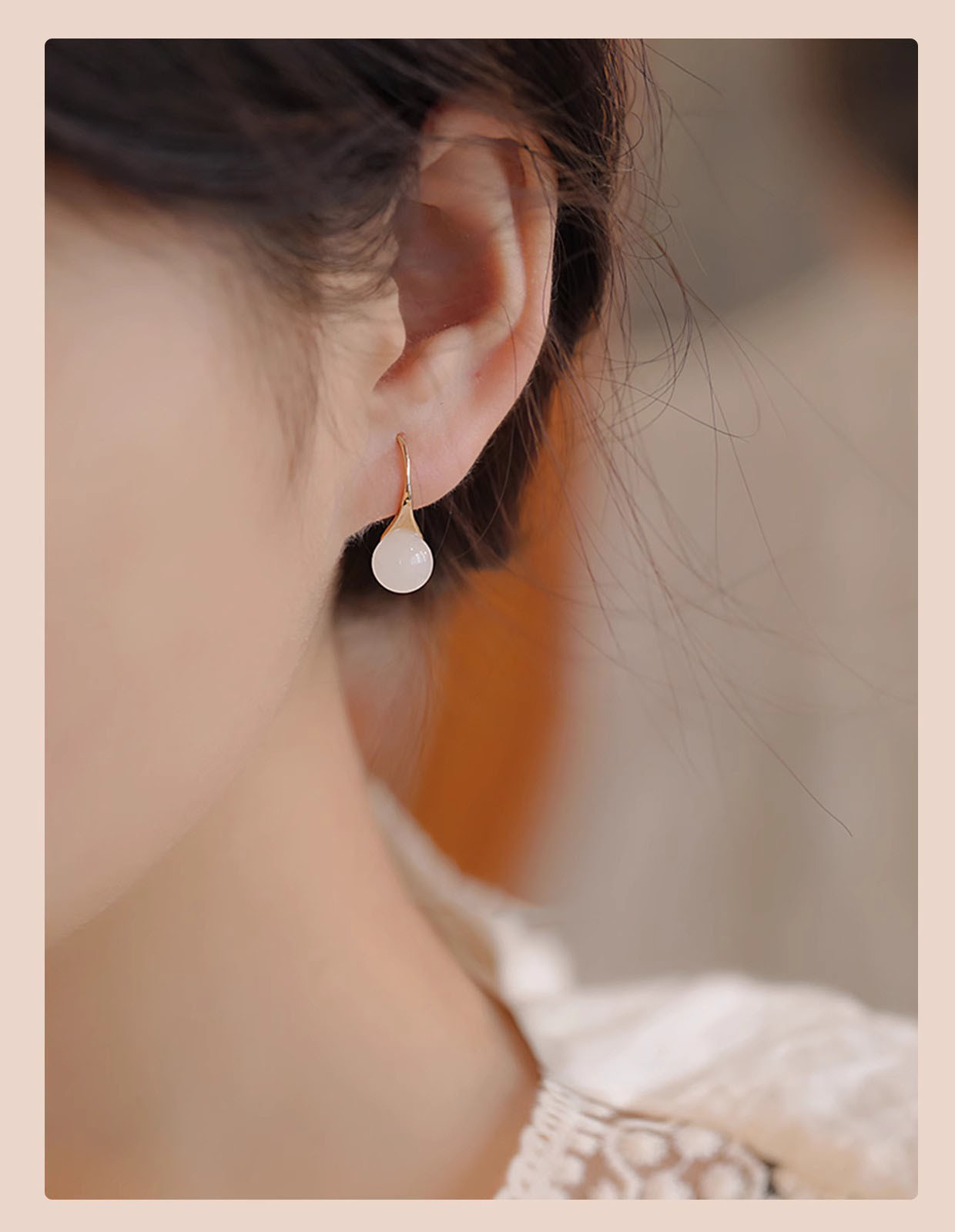Hetian Jade Earrings New Chinese Style Niche High End Ear Studs_voghion.com