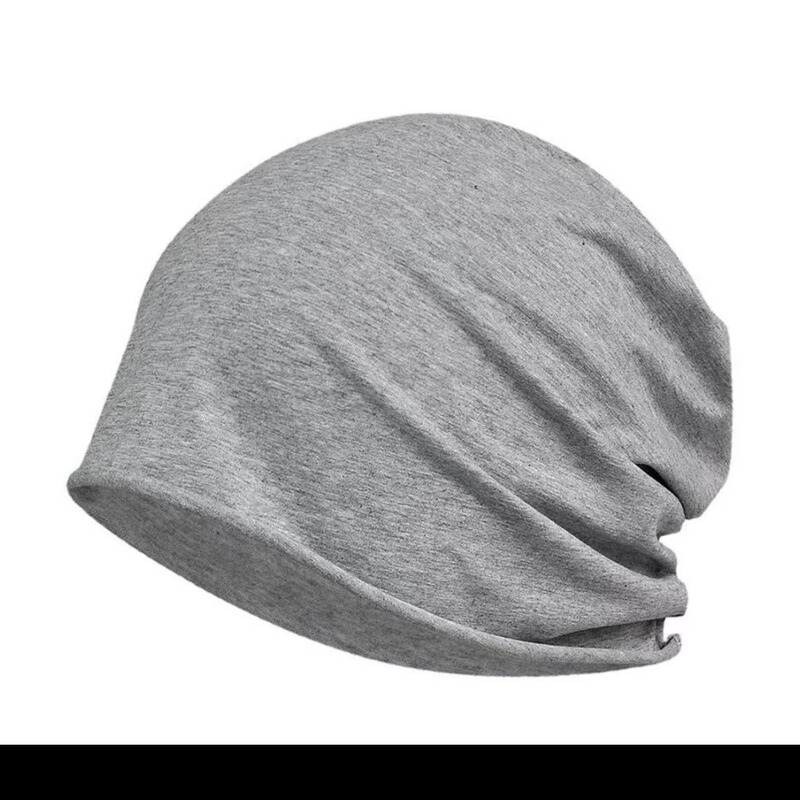 Four Seasons Baotou Hat Spring and Autumn Thin Style Men's and Women's Capped Curled Solid Color Cotton Single Layer Fashionable and Easiest for Match Maternity Confinement Hat