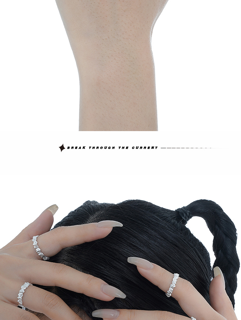 Simple Style Geometric Sterling Silver Plating Rings 1 Piece