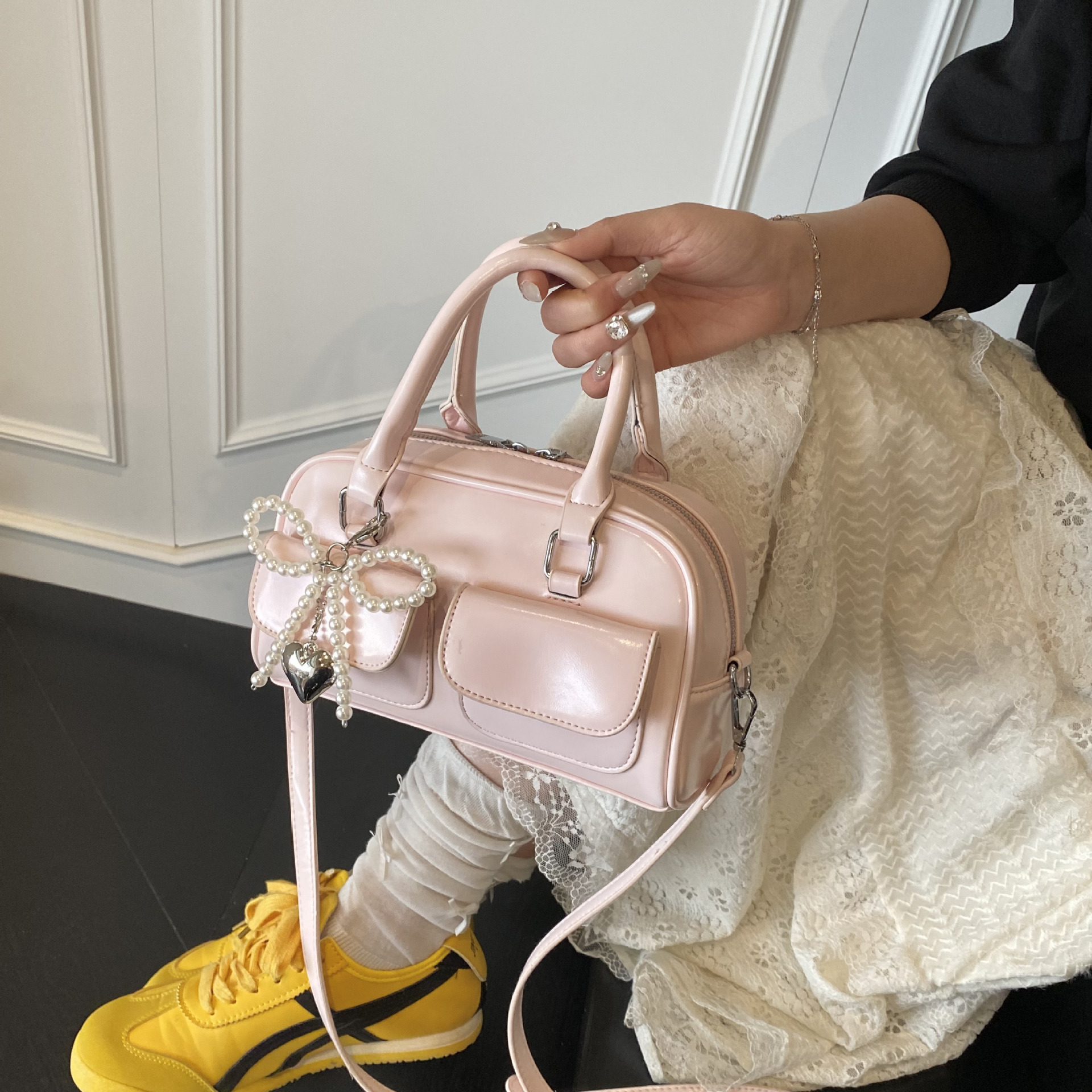 Bolso de mujer de Boston con axila simple de nicho de Corea del Sur