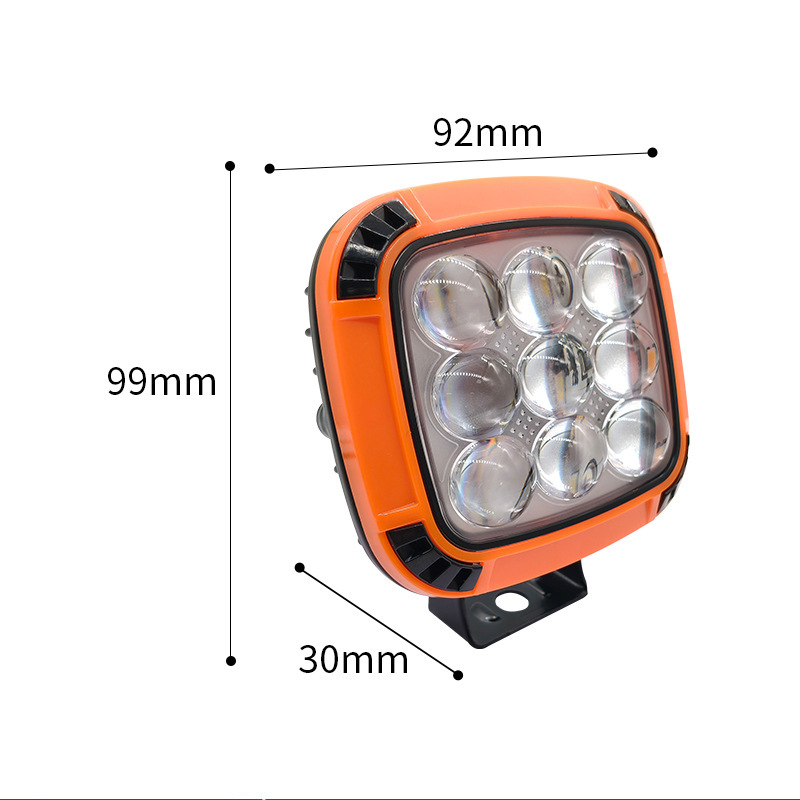 Cross-border wide-voltage external motorcycle light, white and yellow front headlight, motorcycle and electric vehicle lighting, Fengwu 9 beads