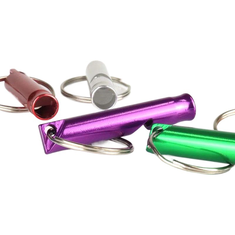 Tamaño pequeño de aleación de aluminio silbato vida silbato de supervivencia al aire libre silbato de fuego al aire libre silbato de entrenamiento al por mayor