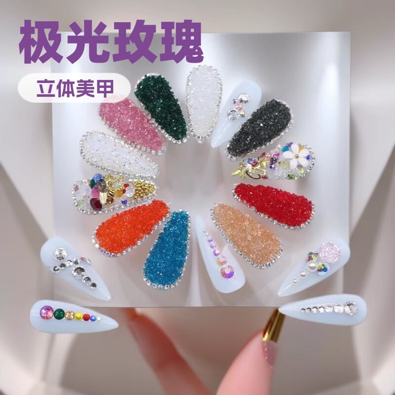 キングファンダイヤモンドマイクロダイヤモンドクリスタルサンドネイルアートダイヤモンドカラーチップボトムダイヤモンドチップボトムルースダイヤモンドABシンフォニー1.2MMファインダイヤモンド|undefined
