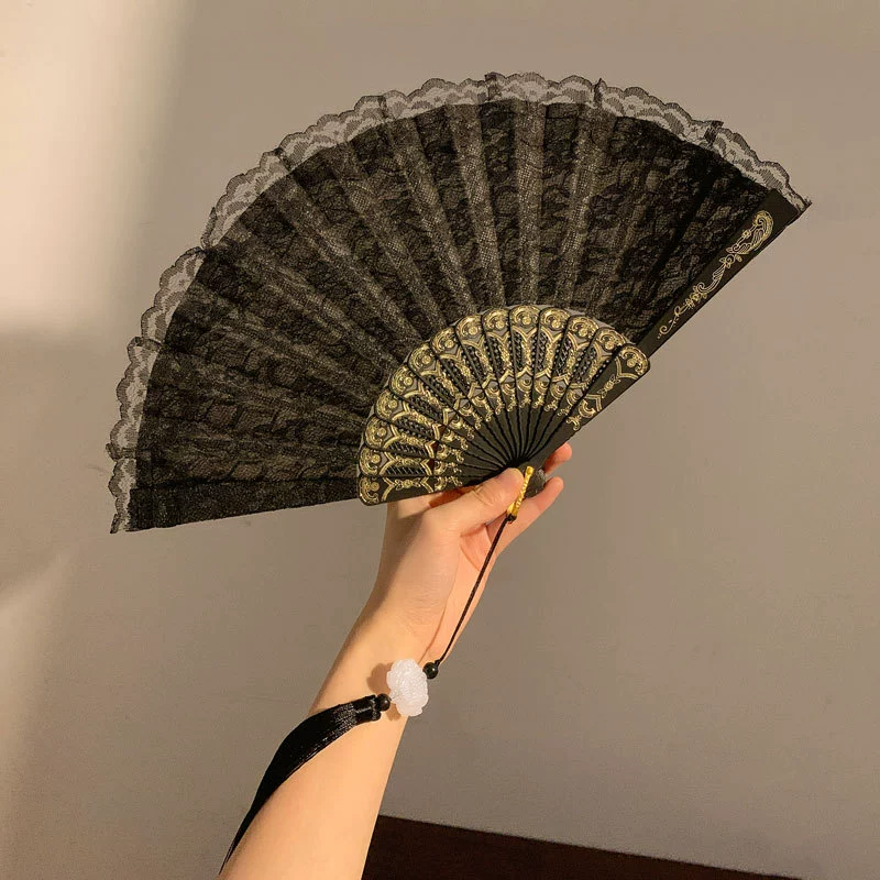Портативная ручная Hanfu, чонсам, круглый веер, китайский стиль