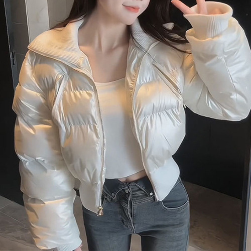 Chic Short-Sleeve Cotton Coat Women's Baguette Coat Now Popular Hot Sale Winter New Slimming Cotton Coat Women's Jacket
