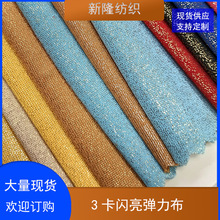 现货3卡闪亮弹力布 工艺品装饰网布 玩具鞋帽包袋网布