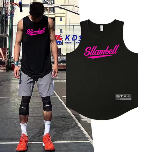 American-style training sleeveless shooting top casual sports running fitness mesh loose breathable backless vest cross-border wholesale factory