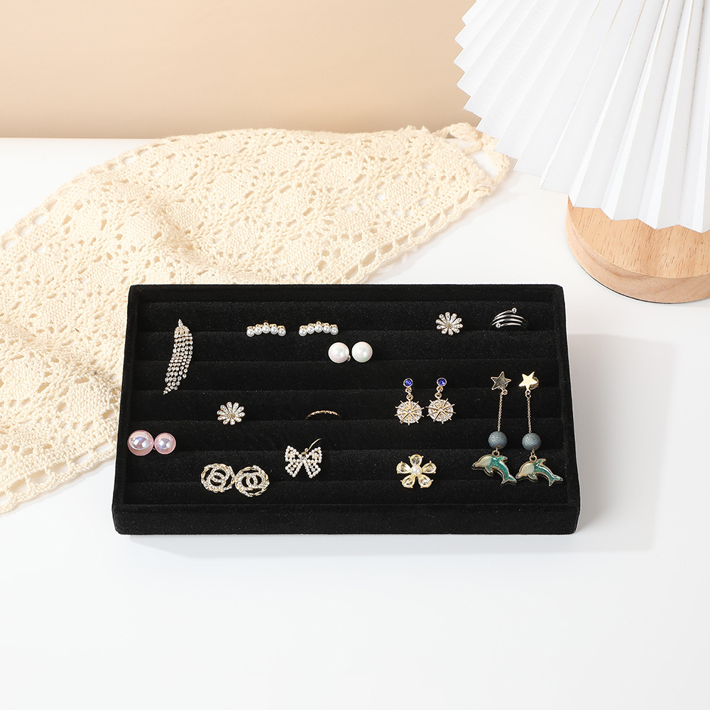 Contador cajón cascada bandeja de joyería almacenamiento para ver paleta pendientes pendientes anillos collares joyería caja de almacenamiento al por mayor