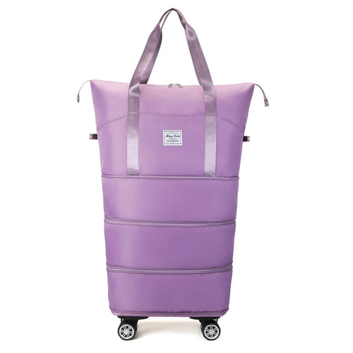 Extra-large capacity travel bag for students, short-trip business trips, storage, with built-in rolling suitcase and omnidirectional wheels—perfect for maternity prep or gym luggage.