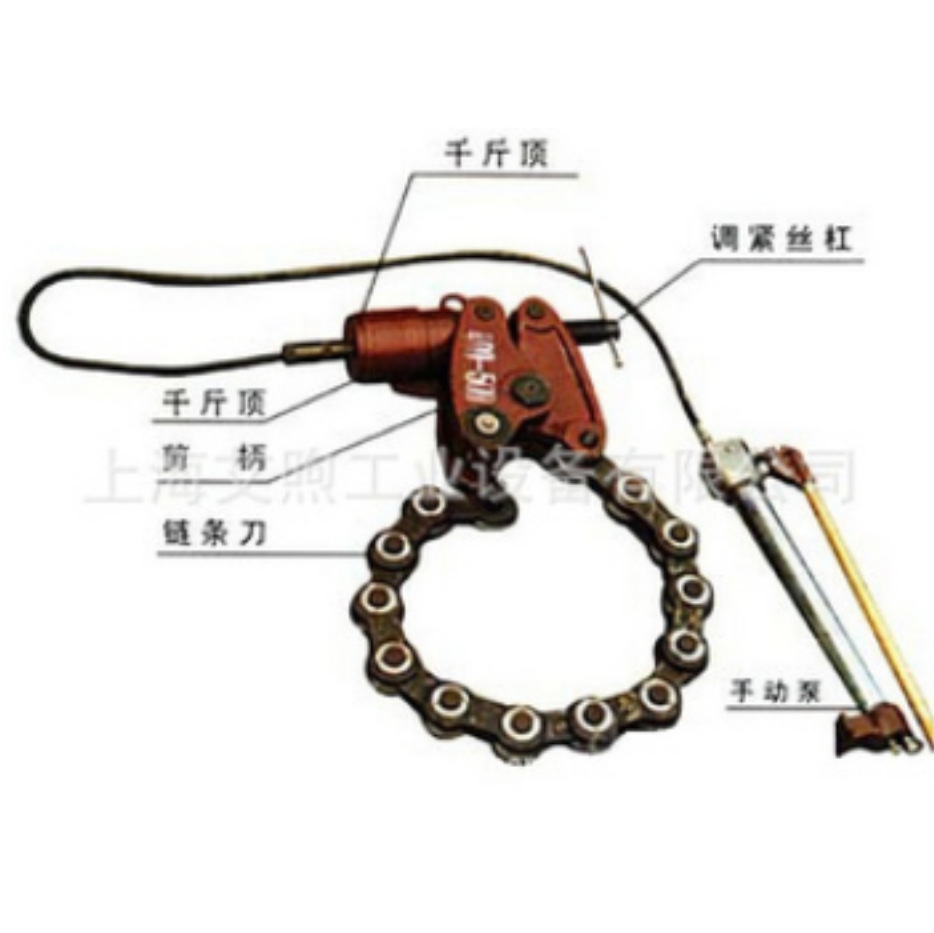 DN75-800手动链条式割管器 铸铁管链条式割管刀 大管径链式切管机