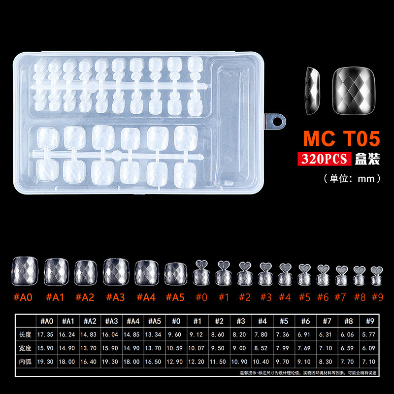 MC-T05 transparent diamond grid (320 pieces box)