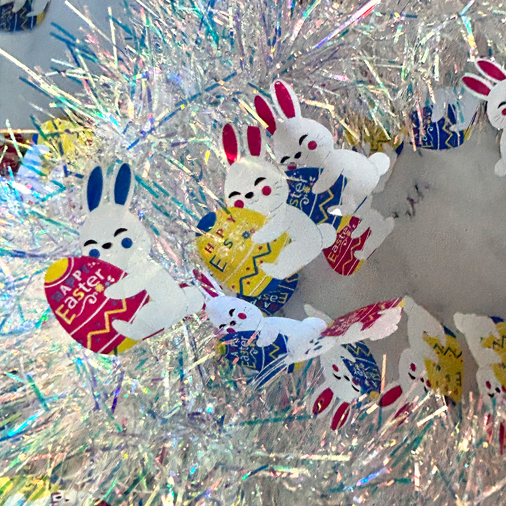 Suministros de fiesta de Amazon Pascua transfronteriza nuevos productos de color 6 de junio decoración espuma conejo tira de lana