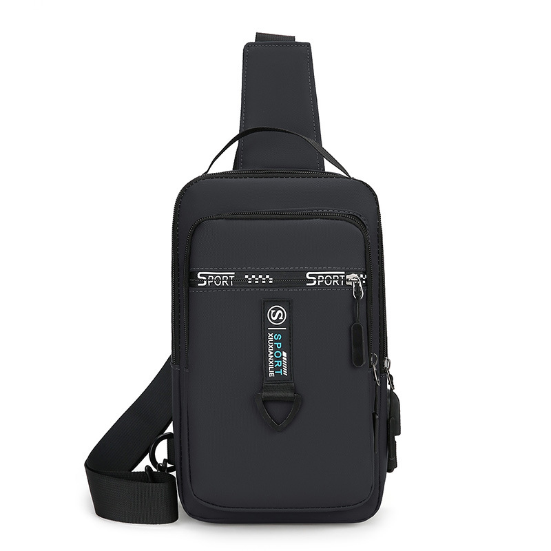 2024 nueva tendencia multifuncional USB bolso de pecho de negocios para hombres ocio deportes al aire libre montañismo bolso de mensajero de un solo hombro