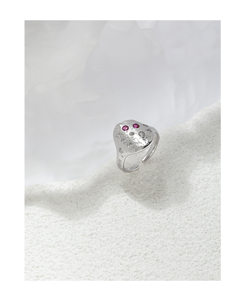 Fashion Geometric Sterling Silver Plating Zircon Open Ring