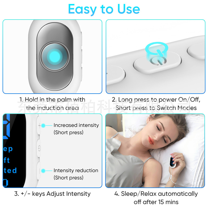 2025年新型マイクロカレント9段階調整スマートポータブル睡眠器具、睡眠用手持ち式マッサージ器|undefined