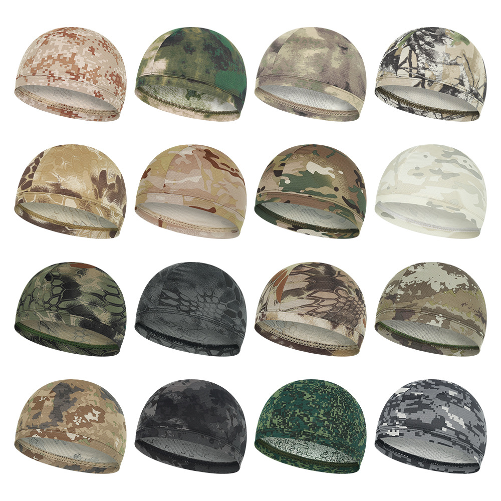 Ruidong Outdoor Mountaineering Riding Cap Breathable Quick-drying Cap Camouflage Printed Bicycle Motorcycle Helmet Liner Cap