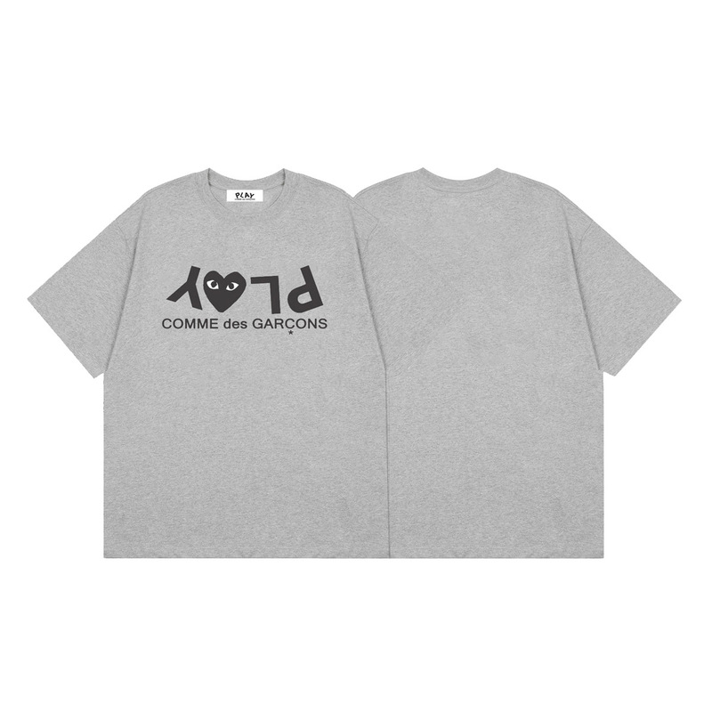 25夏季CommedesGarcons新款川久爱心字母印花套头短袖T男女款现货|undefined