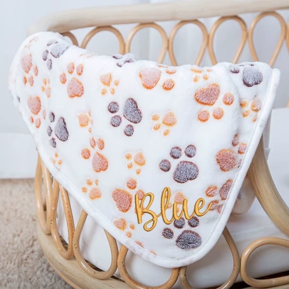 Похвальная эмблема Etsy вышиванная blanket четыре сезона универсальная кошка и собака плед утолщённый борт когти печать плед