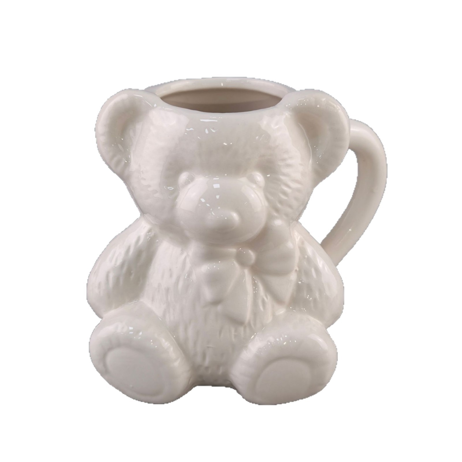 Inventario creativo de cerámica blanca con taza de oso de aluminio puede ser DIY con pigmentos de alto valor artesanía interesante