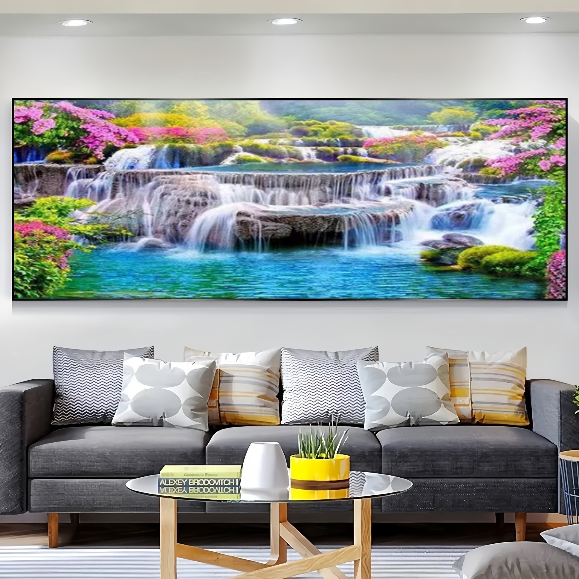 Transfronterizo Amazon pintura de diamantes fábrica de explosión venta directa pintura de diamantes DIY paisaje decoración pintura colgar paquete de herramientas '