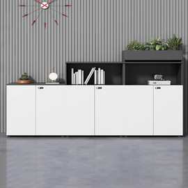 白色文件柜矮柜木质储物柜桌边柜打印机柜隔断柜资料收纳柜茶水柜