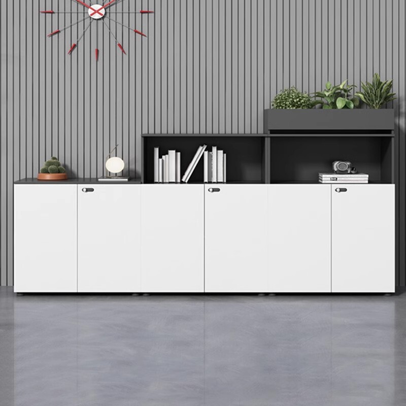 White File Cabinet Low Cabinet Wooden Storage Cabinet Table Side Cabinet Printer Cabinet Partition Cabinet Information Storage Cabinet Tea Cabinet