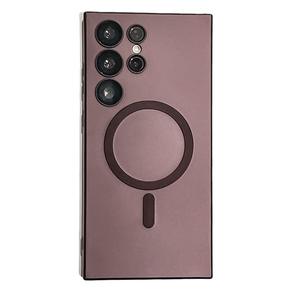 Funda Magnética de Metal Líquido para Samsung S25 Ultra, Protector de Lente para S26, Funda Simple y Suave Anti-Caídas para A57