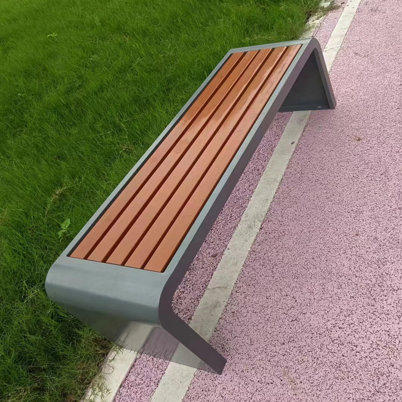 Banco de parque para exteriores, doble asiento de acero inoxidable, ideal para estaciones de autobús, plazas y patios de ocio image 12