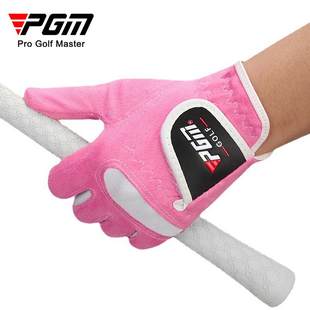 Guantes de golf PGM dedo femenino material de tela de microfibra antideslizante guantes resistentes al desgaste ventas directas de fábrica en stock al por mayor